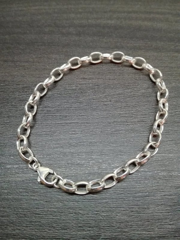 Erbsarmband oval 5,0mm - Silber 925/000 Bettelarmband